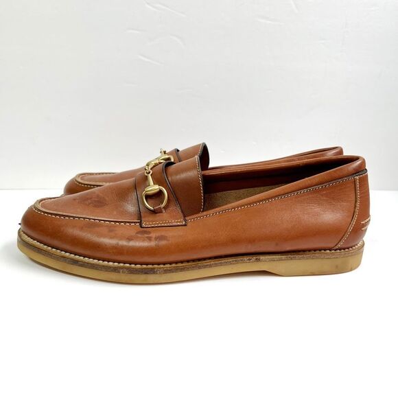 Gucci Tan Leather Horsebit Driving Loafers - Picture 4 of 12